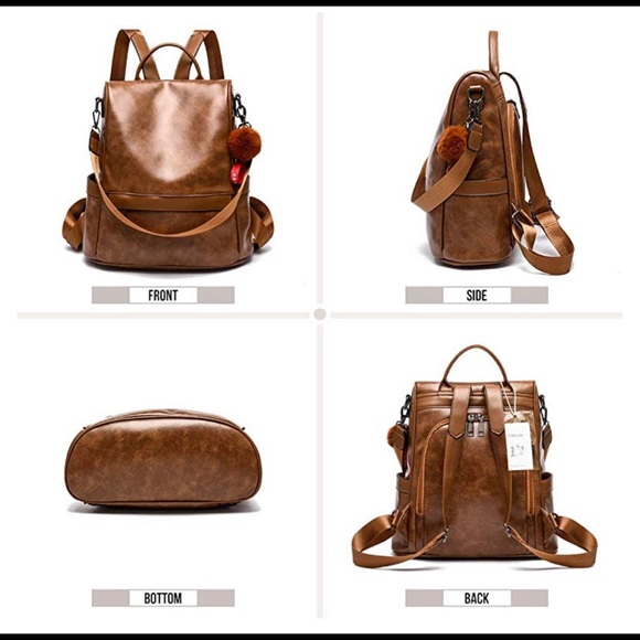 Brown Trendy Backpack - Picture 6 of 6